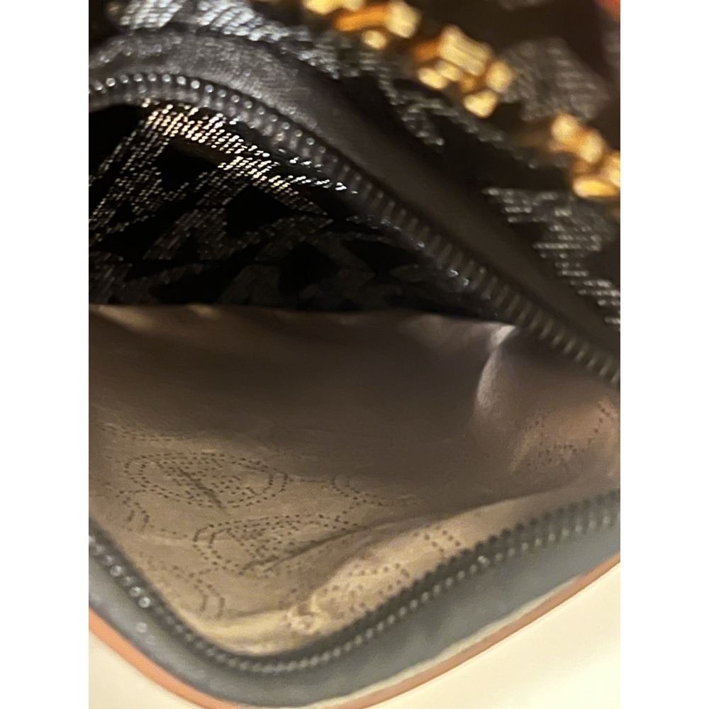 Michael Kors MK Logo Crossbody Bag Black Brown Adjustable Strap Purse Authentic - Picture 14 of 16